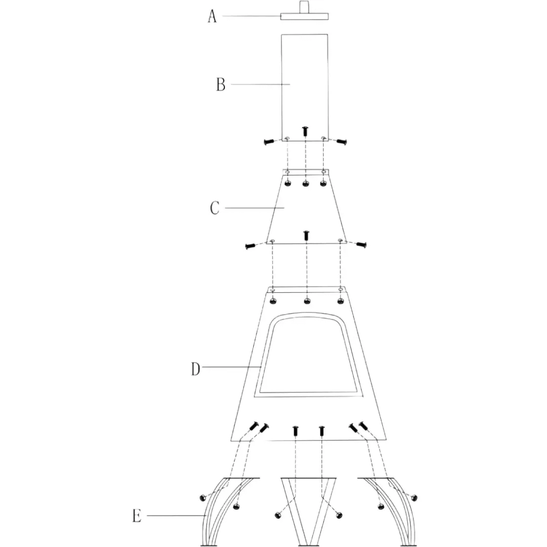 Cono Large Conical Shaped Steel Chimenea With Copper Coloured Mouth Rim