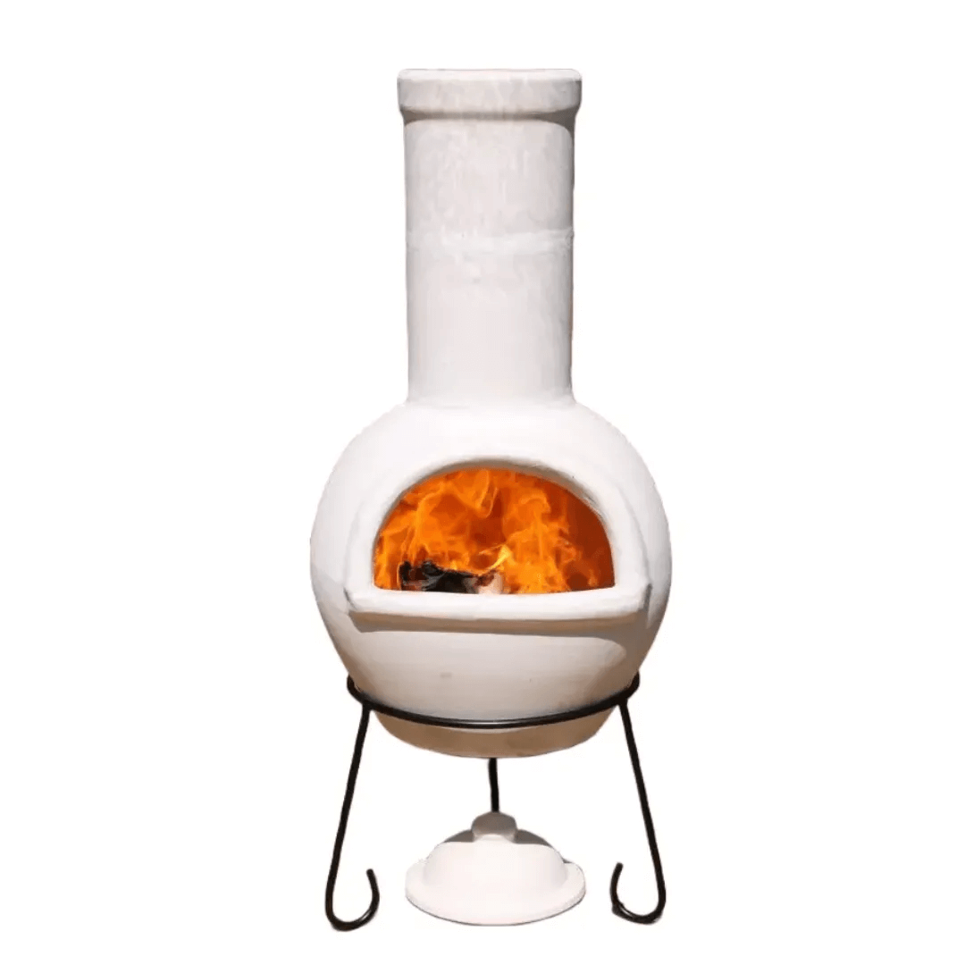 Sempra Large Chimalin AFC Chimenea in Natural Clay inc Stand & Lid