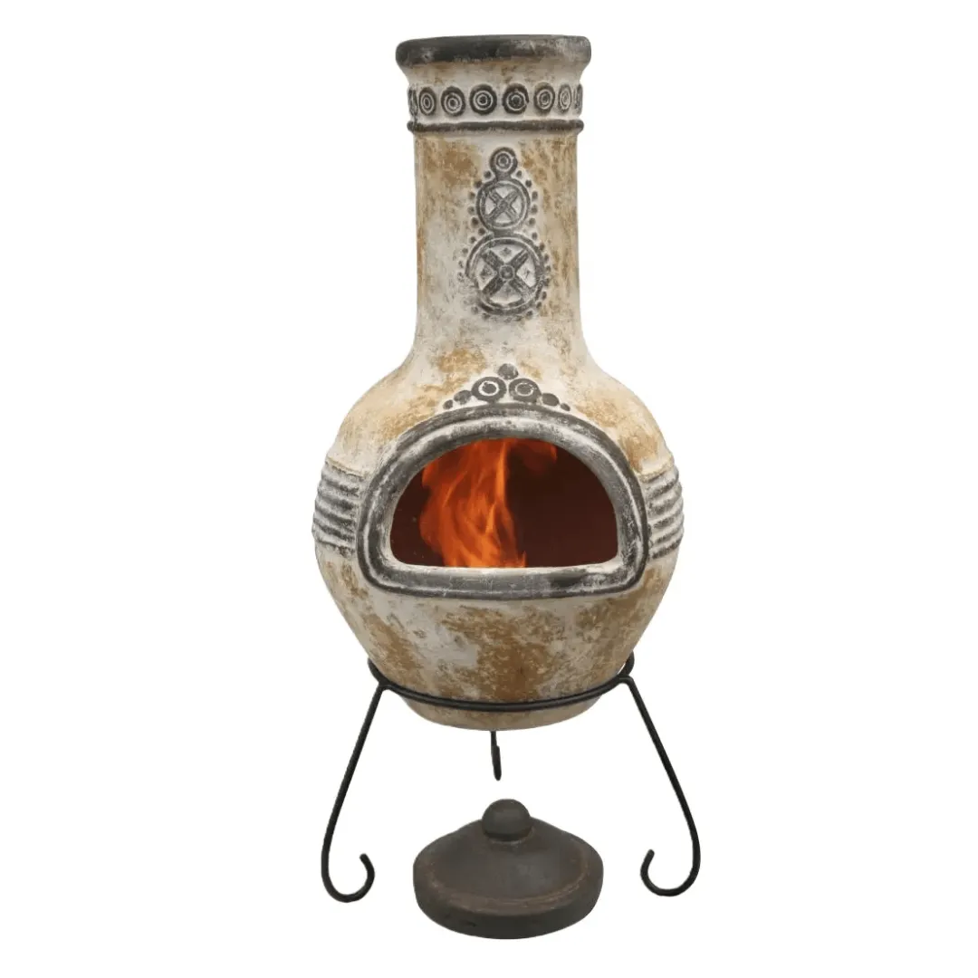 Azteca Large Mexican Chimenea in Yellow