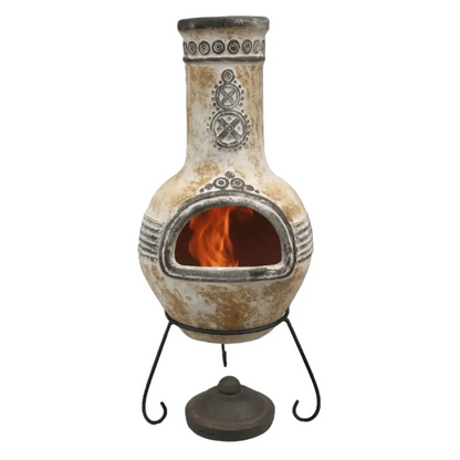 Azteca Large Mexican Chimenea in Yellow