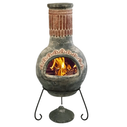 Plumas Large Mexican Chimenea in Green