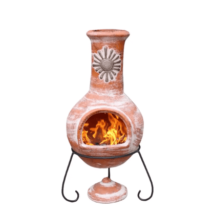 Sol X-Large Mexican Chimenea in Rustic Orange