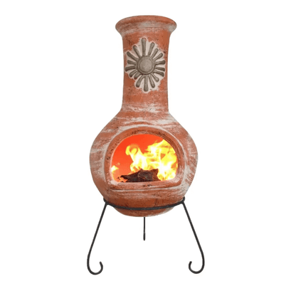 Sol X-Large Mexican Chimenea in Rustic Orange